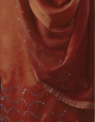 Red self design georgette salwar 4