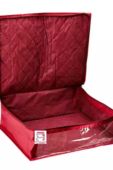 atorakushon   Fabric Saree Cover Garments Cover Bag Clothes Storage Wardrobe Organiser Pack of 8 (Maroon)