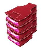 atorakushon   Fabric Blouse Cover Garments Cover Bag Clothes Storage Wardrobe Organiser Pack of 4 (Maroon)