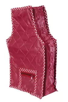 atorakushon   Fabric Blouse Cover Garments Cover Bag Clothes Storage Wardrobe Organiser Pack of 6 (Maroon)