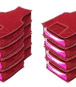 atorakushon   Fabric Blouse Cover Garments Cover Bag Clothes Storage Wardrobe Organiser Pack of 8 (Maroon)