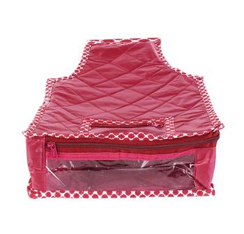 atorakushon   Fabric Blouse Cover Garments Cover Bag Clothes Storage Wardrobe Organiser Pack of 8 (Maroon) 4