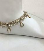 Gold Finishing Pearl Austrian Stone Payal