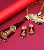 Maroon necklace-sets