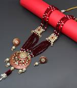Maroon necklace-sets