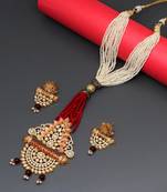 Maroon necklace-sets