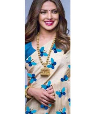 sky blue Digital printed Zarna Silk Paetywear Bollywood saree with blouse 1