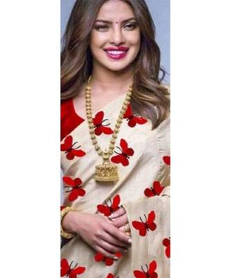 red Digital printed Zarna Silk Paetywear Bollywood saree with blouse 1