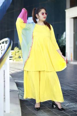 RAYON Designer Sharara Set with Heavy designer Duppata 2