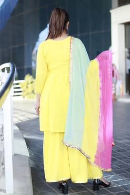 RAYON Designer Sharara Set with Heavy designer Duppata 4