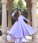 Women's RAYON  Designer Angrakha With sharara Set