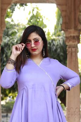 Women's RAYON  Designer Angrakha With sharara Set 2