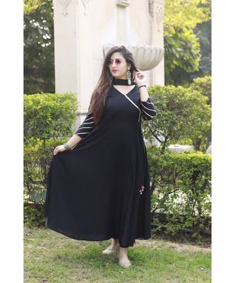 Stylish women Rayon Kurti pillazo Set with heavy designer Duppata 1