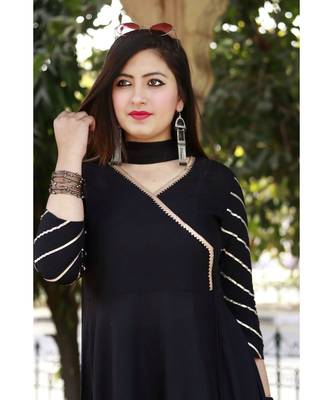 Stylish women Rayon Kurti pillazo Set with heavy designer Duppata 3