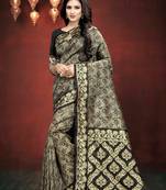 Black Woven Art Silk Saree With Blouse