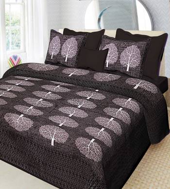 100% Cotton Traditional Jaipuri Double bedsheet with Two Pillow Covers 2