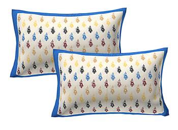 100% Cotton Printed Pillow Cover Set(2 Pieces)-27"x17" 1