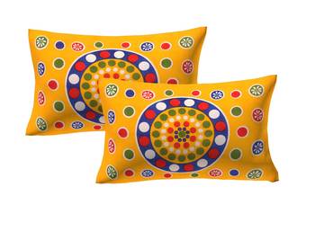 100% Cotton Printed Pillow Cover Set(2 Pieces)-27"x17" 1