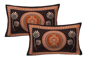 100% Cotton Printed Pillow Cover Set(2 Pieces)-27"x17" 1