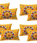 100% Cotton Printed Pillow Covers 4 Sets (8 Pieces)-17"x27"