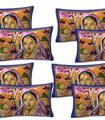 100% Cotton Printed Pillow Covers 4 Sets (8 Pieces)-17"x27"
