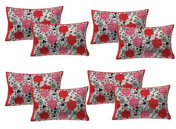 100% Cotton Printed Pillow Covers 4 Sets (8 Pieces)-17"x27" 1