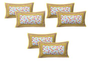 100% Cotton Printed Pillow Covers 3 Sets (6 Pieces)-17"x27" 1