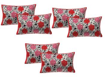 100% Cotton Printed Pillow Covers 3 Sets (6 Pieces)-17"x27" 1