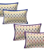 100% Cotton Printed Pillow Covers 2 Sets (4 Pieces)-17"x27"