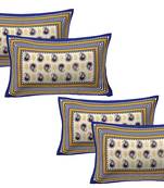 100% Cotton Printed Pillow Covers 2 Sets (4 Pieces)-17"x27"