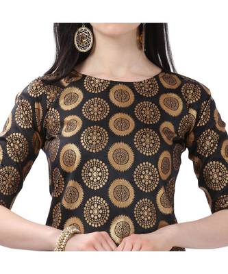 black woven cotton unstitched salwar with dupatta 4