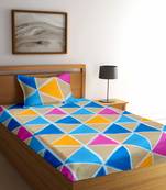 multicolor striped Poly Cotton bed sheets