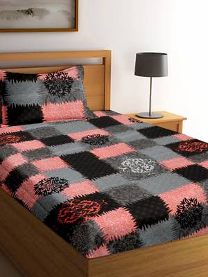 multicolor floral print Poly Cotton bed sheets 2
