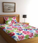 multicolor floral print Poly Cotton bed sheets