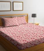 Red striped Cotton bed sheets