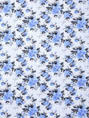 Blue floral print Cotton bed sheets 4