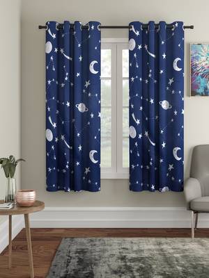 Blackout Glow in Dark Window Set of 2 Navy Blue 1