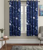 Blackout Glow in Dark Window Set of 2 Navy Blue