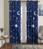 Blackout Glow in Dark Door Set of 2 Navy Blue
