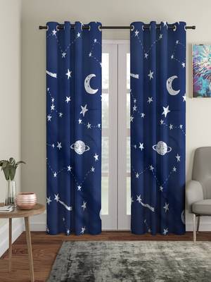 Blackout Glow in Dark Long Door Set of 2 Navy Blue 1