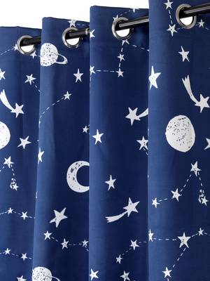 Blackout Glow in Dark Long Door Set of 2 Navy Blue 3