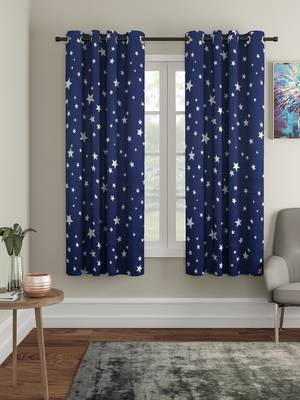 Blackout Glow in Dark Window Set of 2 Navy Blue 1