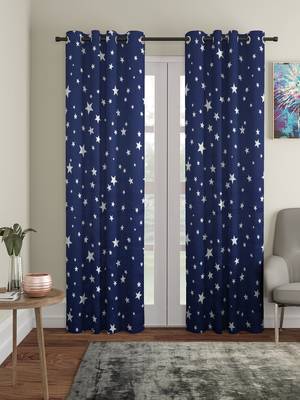 Blackout Glow in Dark Long Door Set of 2 Navy Blue 1