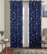 Blackout Glow in Dark Long Door Set of 2 Navy Blue