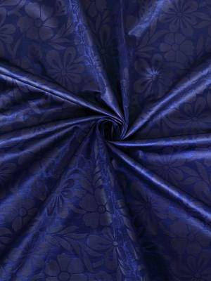 Emboss Polyester Window Set of 2 Navy Blue 5