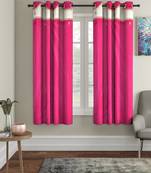 Emboss Polyester Window Set of 2 Pink