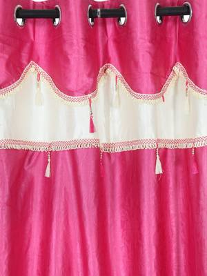 Emboss Polyester Window Set of 2 Pink 2