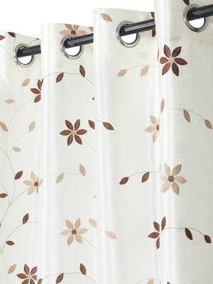 Kniting Embroidery White Polyester Door Set of 2 3