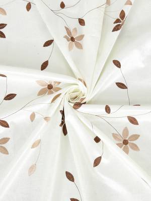 Kniting Embroidery White Polyester Long Door Set of 2 5