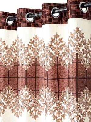 Panel Brown Door Curtain Set of 2 3